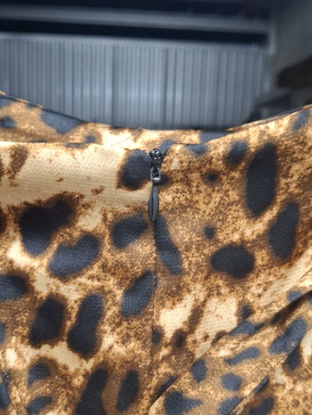 Leopard Print Women's Blazer Jacket - Tan/Black - Picture 3 of 9